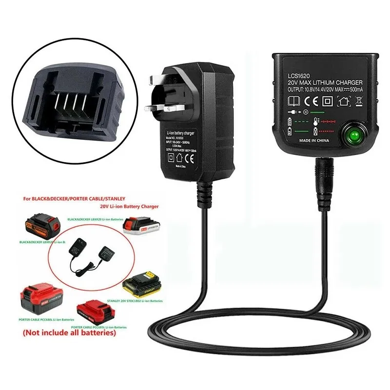14.4/18/20V Battery Charger Lithium-Ion 400mA For Black & Decker LBXR20 LB20 LBX20 LBXR20BT Replacement UK Plug
14.4/18/20V Battery Charger Lithium-Ion 400mA For Black & Decker LBXR20 LB20 LBX20 LBXR20BT Replacement UK Plug