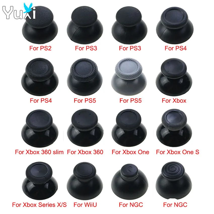 

YuXi 1pc Analog Joystick Thumb Stick Grip Cap For PS5 PS4 PS3 PS2 Joypad Controller For Xbox One Seriex X/S for NGC Thumbsticks