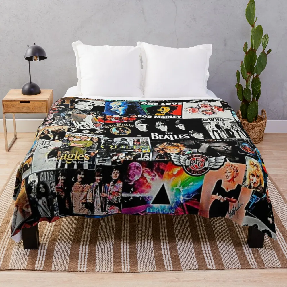 Рок-коллаж, плед, постельное белье, плед, одеяло 
Рок-коллаж, плед, постельное белье, плед, одеяло