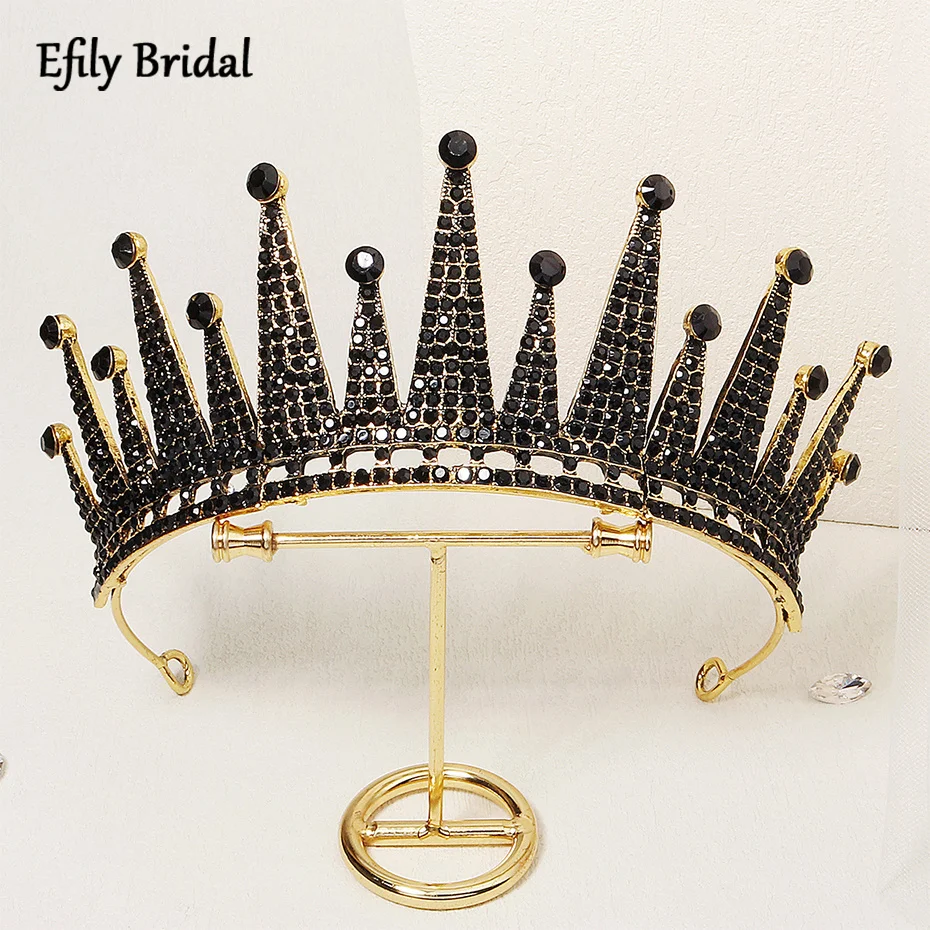 Vintage Black Rhinestone Crown Wedding Hair Accessories Bridal Tiara Headpiece Hair Jewelry for Bride Headwear Bridesmaid Gift
Vintage Black Rhinestone Crown Wedding Hair Accessories Bridal Tiara Headpiece Hair Jewelry for Bride Headwear Bridesmaid Gift