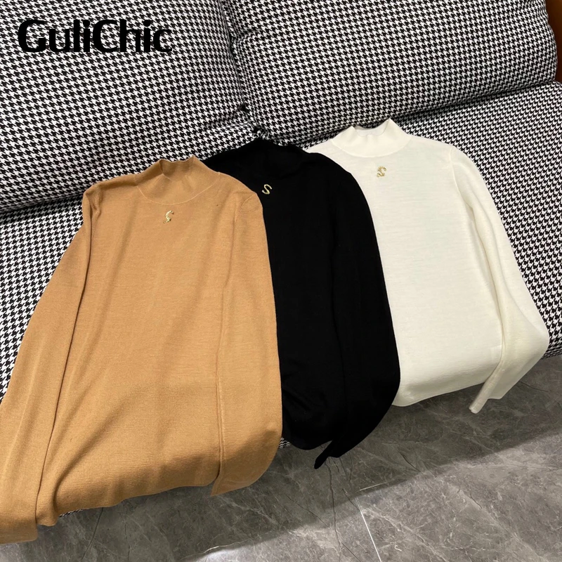 10.29 GuliChic Women Fashion Stand Collar Long Sleeve Slim Comfortable Soft Letter Wool Knitted Pullover Knitwear
10.29 GuliChic Women Fashion Stand Collar Long Sleeve Slim Comfortable Soft Letter Wool Knitted Pullover Knitwear