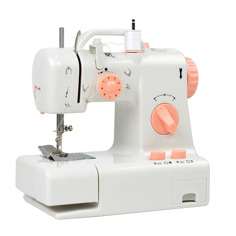 Sewing Machine Home Sewing Machine Portable Household Knitting Multifunction Electric Presser Foot,White+Orange US Plug 
Sewing Machine Home Sewing Machine Portable Household Knitting Multifunction Electric Presser Foot,White+Orange US Plug