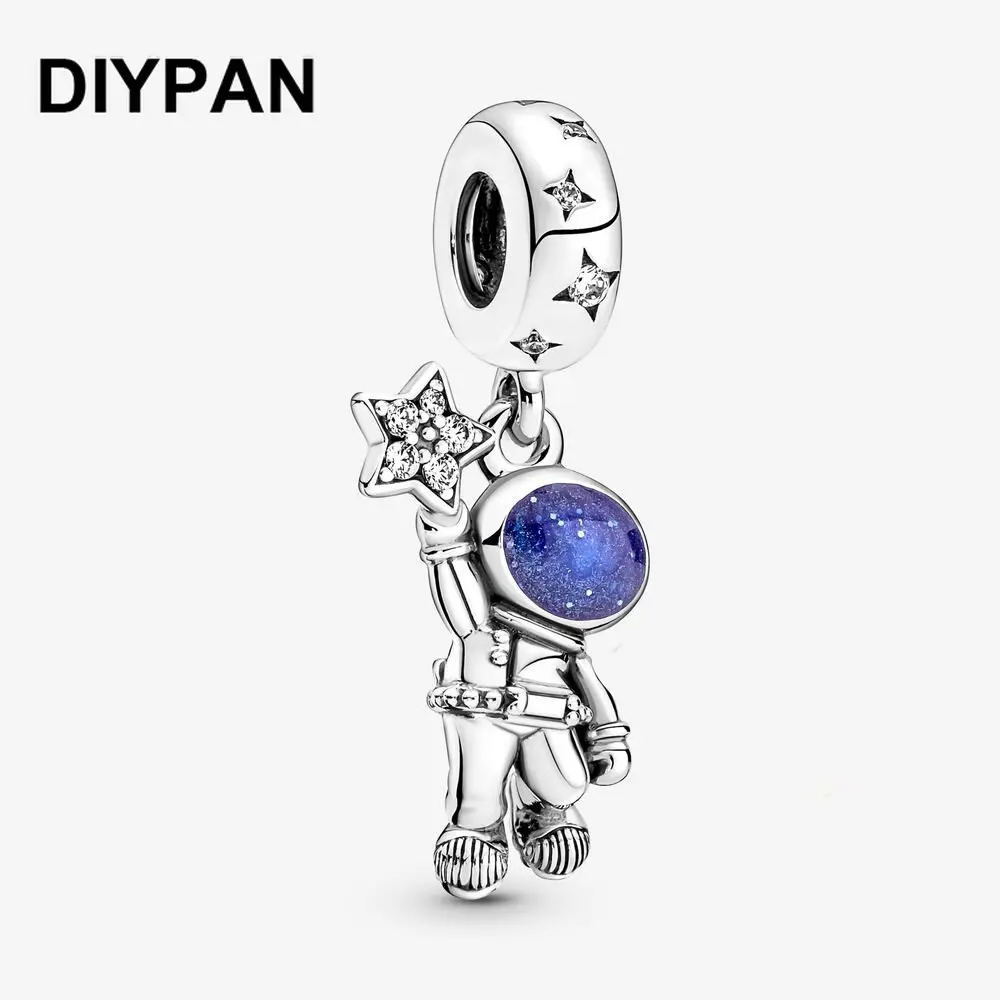 Подвеска-талисман в виде астронавта в Галактике, подходит для оригинального браслета Pandora, серебряная тарелка, подвеска, ювелирные изделия 
Подвеска-талисман в виде астронавта в Галактике, подходит для оригинального браслета Pandora, серебряная тарелка, подвеска, ювелирные изделия