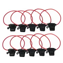 5pcs In Line Car Mini Blade Fuse Holder Splash-proof for 12V 30A Fuses Automotive Fuse Holder Wire Cutoff Switch Socket