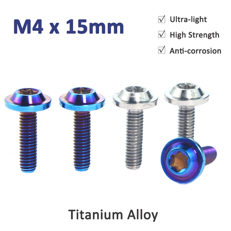 1PCS Titanium Bolts M4x15mm Windshield Screw Torx Inner Plum Flange Head Modified Screw Ultra Light Anti-corrosion
1PCS Titanium Bolts M4x15mm Windshield Screw Torx Inner Plum Flange Head Modified Screw Ultra Light Anti-corrosion