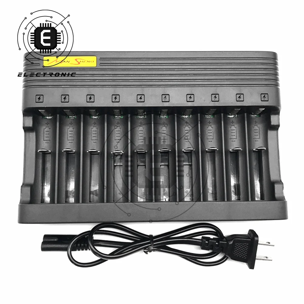 Independent Slot EU US Plug Charger Compact 10-Slot Battery Charger 3.7/4.2V 14500 16340 18650 Li-ion Rechargeable Battery
Independent Slot EU US Plug Charger Compact 10-Slot Battery Charger 3.7/4.2V 14500 16340 18650 Li-ion Rechargeable Battery