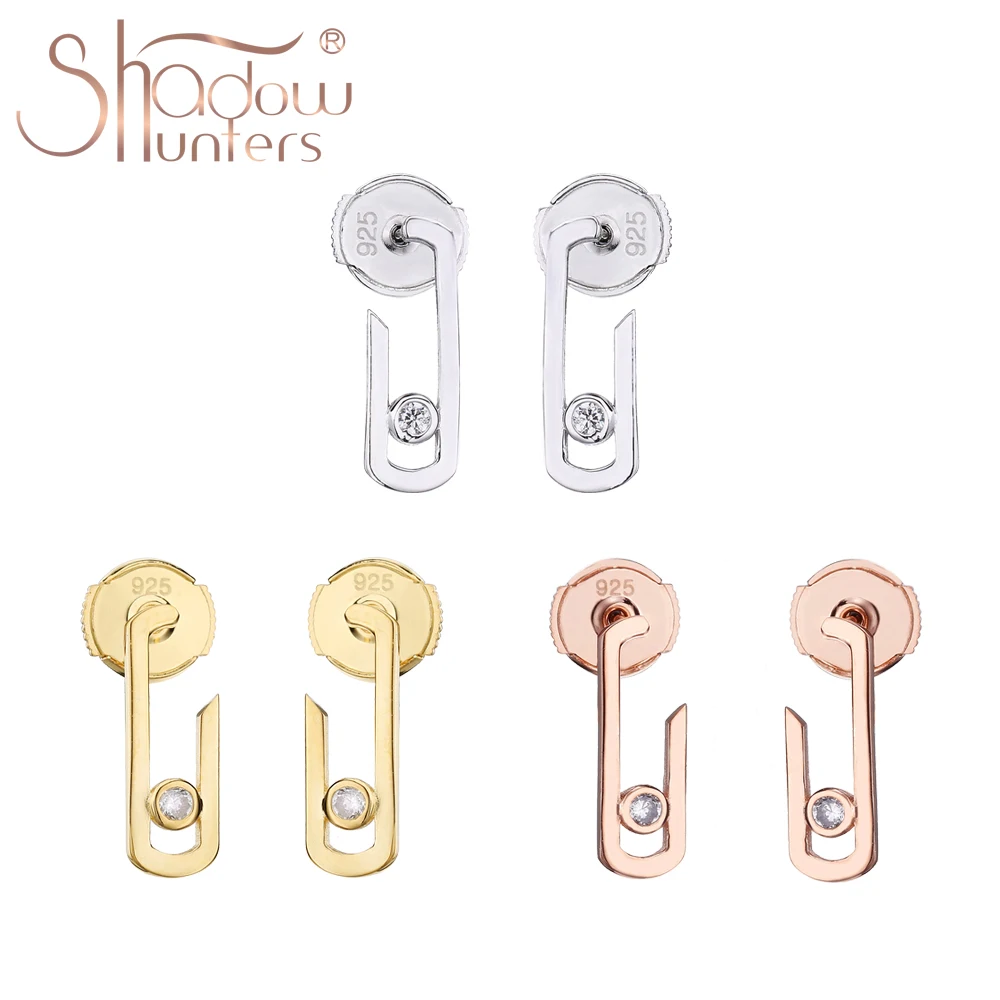 SHADOWHUNTERS Genuine 925 Sterling Silver No-Move Stone Smooth Stud Earrings For Women France Luxury Brand Jewelry Without Logo
SHADOWHUNTERS Genuine 925 Sterling Silver No-Move Stone Smooth Stud Earrings For Women France Luxury Brand Jewelry Without Logo