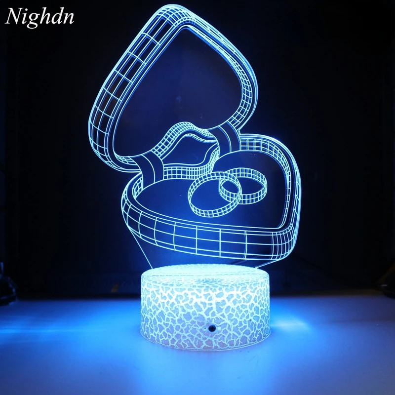LOVE Ring 3d Lamp Night Light LED Colorful Touch Remote Control USB Nightlight for Child Bedroom Decoration Creative Gift Lamp 
LOVE Ring 3d Lamp Night Light LED Colorful Touch Remote Control USB Nightlight for Child Bedroom Decoration Creative Gift Lamp