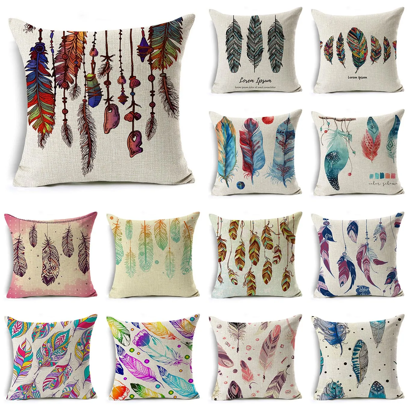 WZH Feather Pattern Linen Cushion Cover 45x45cm Linen Decorative Pillow Cover Sofa Bed Pillow Case
WZH Feather Pattern Linen Cushion Cover 45x45cm Linen Decorative Pillow Cover Sofa Bed Pillow Case