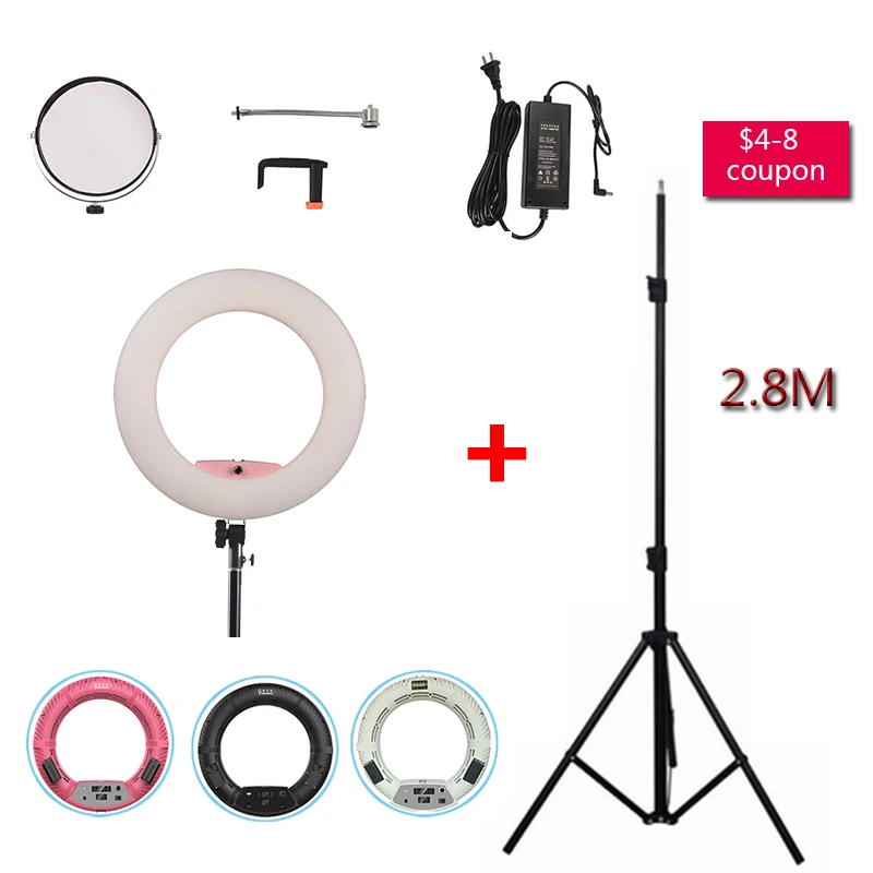 Yidoblo Pink FD-480II Studio Ring Light 480 LED Video Light Digital Lamp Photographic day Lighting + Light standing (ma 280cm)
Yidoblo Pink FD-480II Studio Ring Light 480 LED Video Light Digital Lamp Photographic day Lighting + Light standing (ma 280cm)