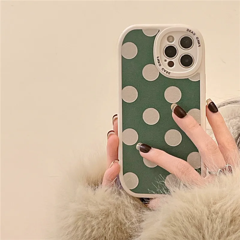 Matcha Green Bottom Wavelet Dots Phone Case For iphone 14 13 12 11 Pro Max X XR XSMAX 7 8 Plus SE TPU Case Cover new products
Matcha Green Bottom Wavelet Dots Phone Case For iphone 14 13 12 11 Pro Max X XR XSMAX 7 8 Plus SE TPU Case Cover new products