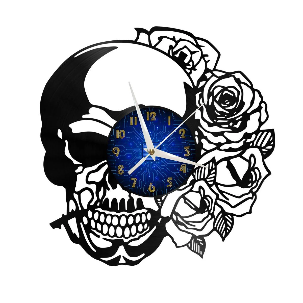 Skull and Rose Vinyl Wall Clock, Vinyl Record Clock Wall Art Black 12 Inch for Living Room Bedroom
Skull and Rose Vinyl Wall Clock, Vinyl Record Clock Wall Art Black 12 Inch for Living Room Bedroom