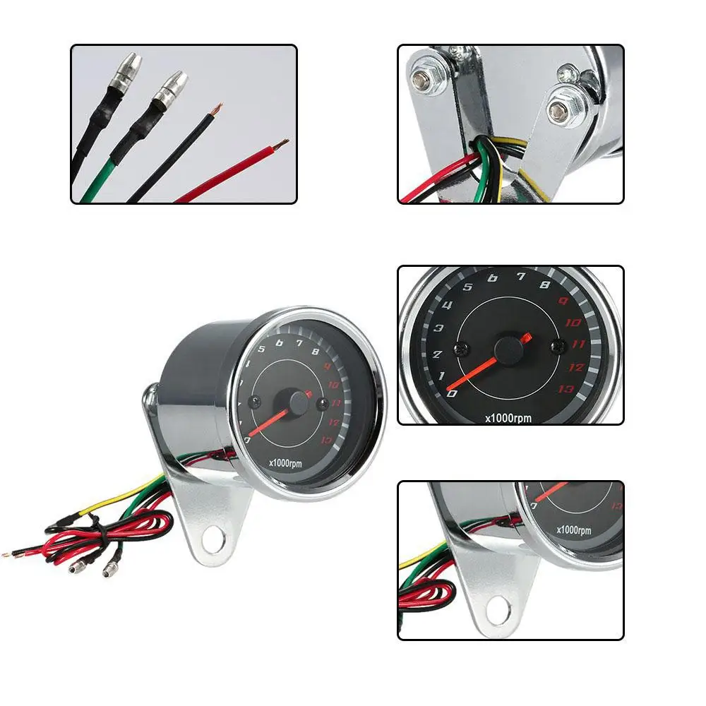 13K RPM Shift Tachometer Motorcycle DC 12V Glass Top Housing Stainless Steel Universal Applicable To All Motorcycles
13K RPM Shift Tachometer Motorcycle DC 12V Glass Top Housing Stainless Steel Universal Applicable To All Motorcycles