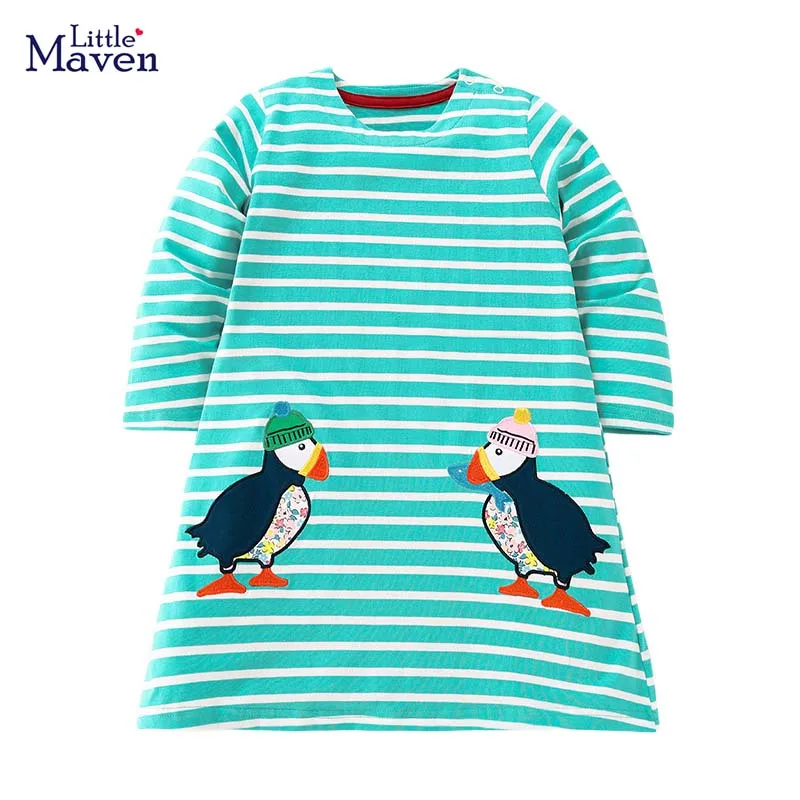 Хлопковое платье с длинным рукавом для девочек 2-8 лет 
Хлопковое платье с длинным рукавом для девочек 2-8 лет