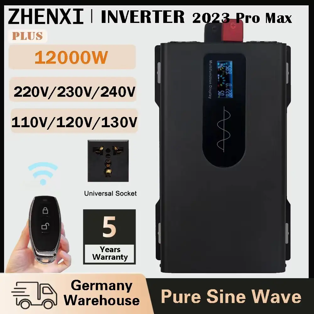 WIFI Controller 12000W 10KW Pure Sine Wave Inverter DC 12V/24V/48V/72V to Ac 110V/120V/220V/230V RV Inverter Outdoor For Lifepo4
WIFI Controller 12000W 10KW Pure Sine Wave Inverter DC 12V/24V/48V/72V to Ac 110V/120V/220V/230V RV Inverter Outdoor For Lifepo4