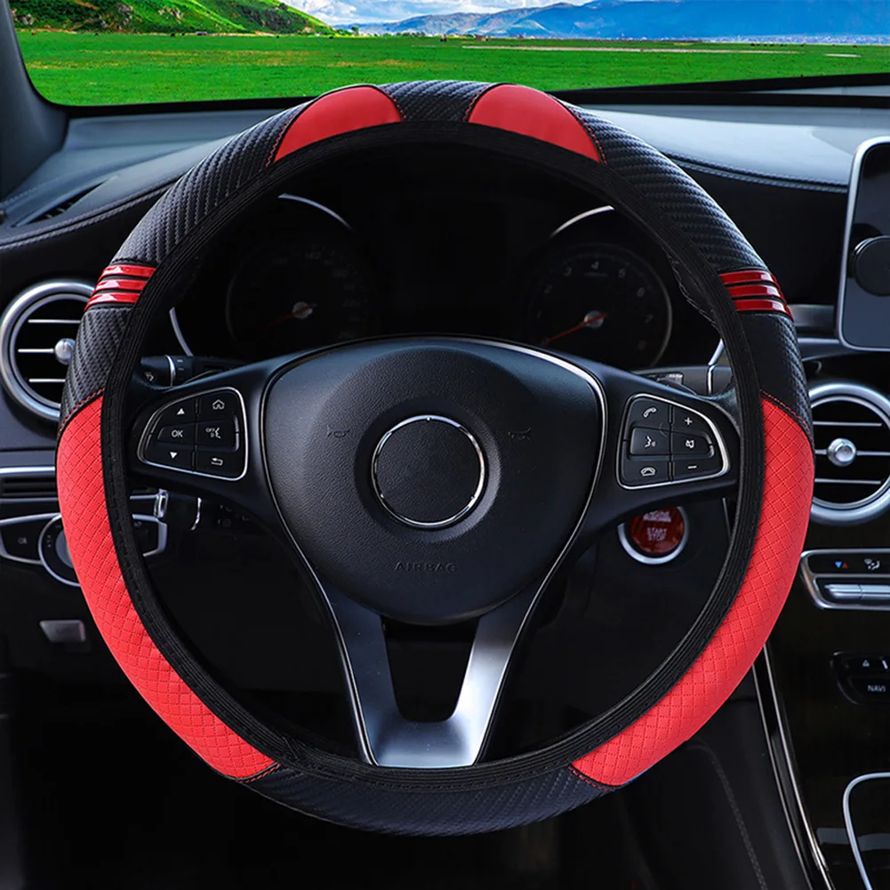 Cover 1x Steering Wheel Universal 38CM Black Red Car Auto D Shape Easy To Install Eco-friendly Elastic Durable
Cover 1x Steering Wheel Universal 38CM Black Red Car Auto D Shape Easy To Install Eco-friendly Elastic Durable