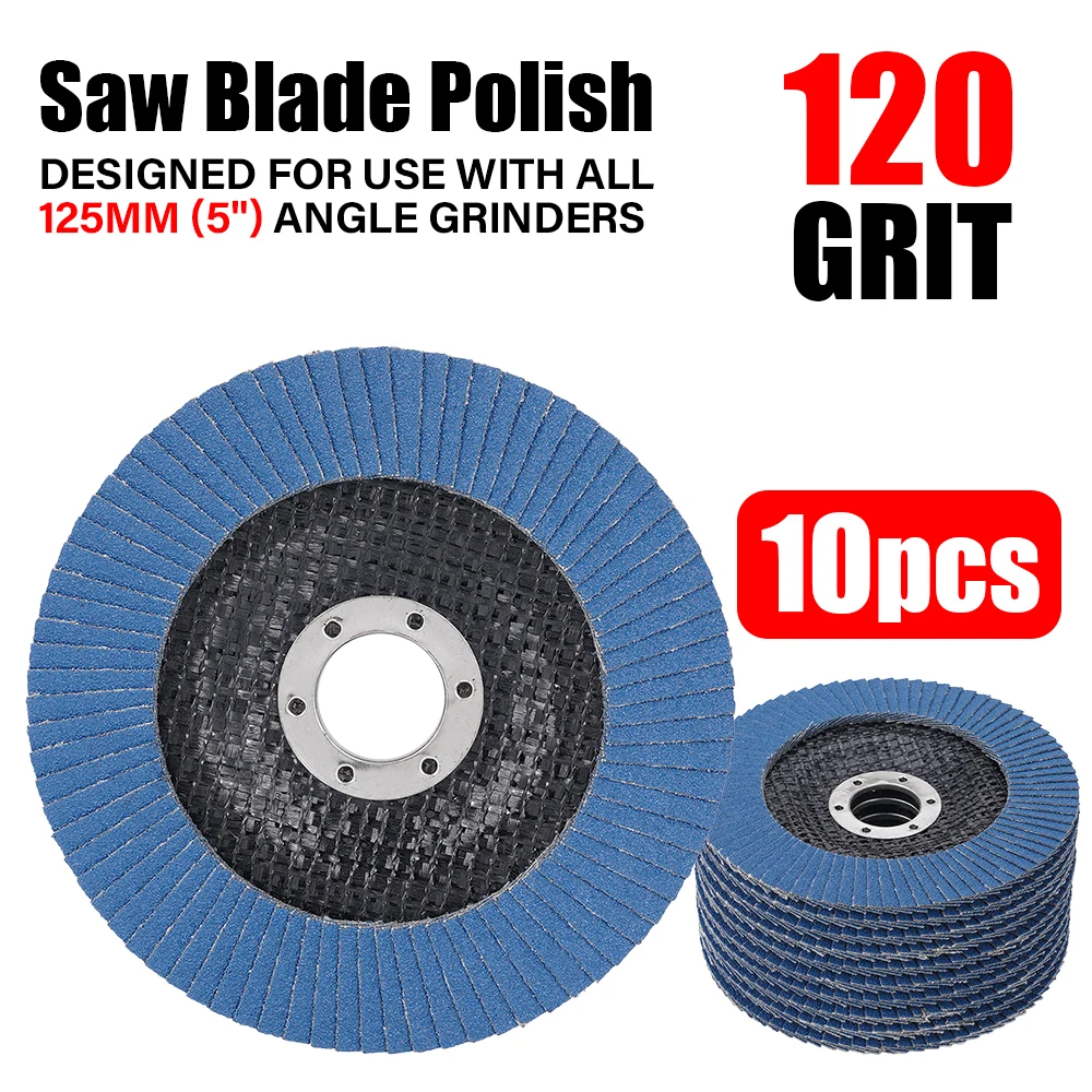 10 шт. 5 "125 мм угловая шлифовальная машина шлифовальные диски 40/60/80/120 зернистость шлифовальный круг лепестковые диски металл пластик дерево удаление абразивный инструмент
10 шт. 5 "125 мм угловая шлифовальная машина шлифовальные диски 40/60/80/120 зернистость шлифовальный круг лепестковые диски металл пластик дерево удаление абразивный инструмент