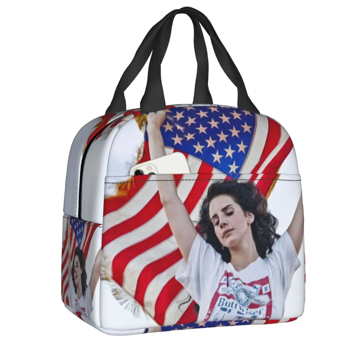 Изолированные Ланч-боксы Лана Дель Рей с американским флагом для женщин, портативный термо-охладитель, Ланч-бокс для еды, для детей и школьн...
Изолированные Ланч-боксы Лана Дель Рей с американским флагом для женщин, портативный термо-охладитель, Ланч-бокс для еды, для детей и школьн...
