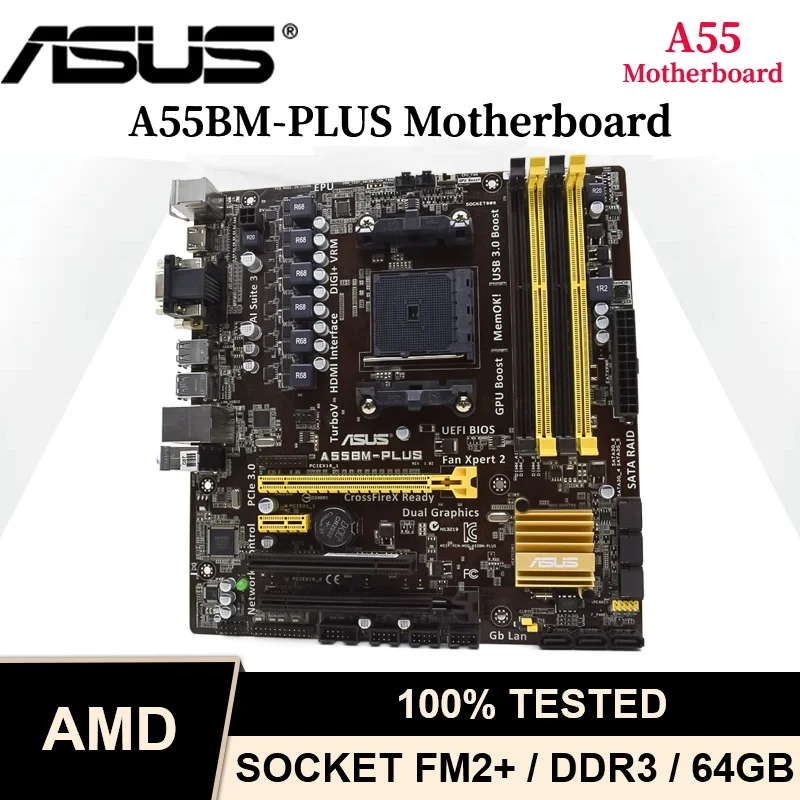 Материнская плата ASUS A55BM-PLUS Socket FM2 + AMD A55 DDR3 1333 МГц память 64 Гб AMD A10/A8/A6/A4/Athlon SATA2 DVI VGA HDMI Micro ATX
Материнская плата ASUS A55BM-PLUS Socket FM2 + AMD A55 DDR3 1333 МГц память 64 Гб AMD A10/A8/A6/A4/Athlon SATA2 DVI VGA HDMI Micro ATX