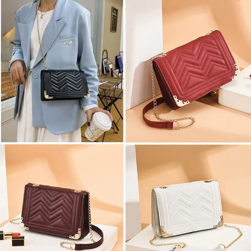Small bag new style fashion simple diamond lattice embroidery chain small square bag foreign style single shoulder diagonal bag
Small bag new style fashion simple diamond lattice embroidery chain small square bag foreign style single shoulder diagonal bag
