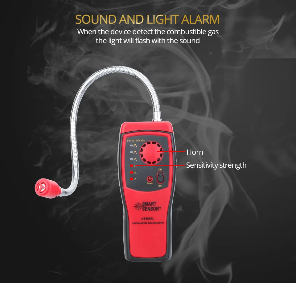 O50 AS8800L Handheld Portable Automotive Mini Combustible Gas Detector Determine Tester with Sound and Light Alarm
O50 AS8800L Handheld Portable Automotive Mini Combustible Gas Detector Determine Tester with Sound and Light Alarm