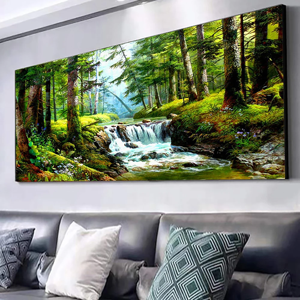 Forest Creek Landscape Art Canvas Painting Wall Scenery Picture Poster Living Room Bedroom Modern Art Home Decor
Forest Creek Landscape Art Canvas Painting Wall Scenery Picture Poster Living Room Bedroom Modern Art Home Decor