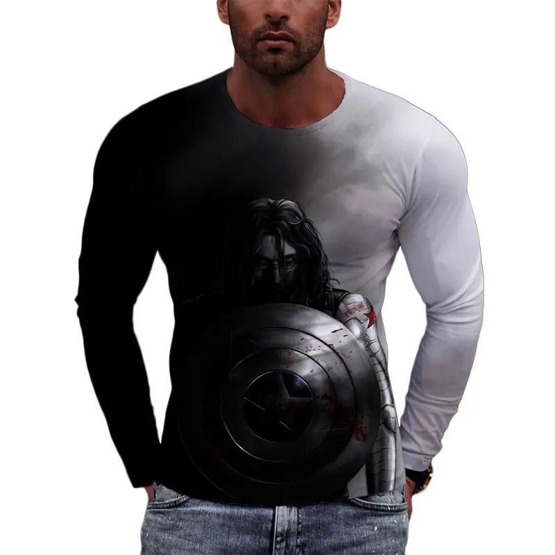 Футболка с длинным рукавом для мужчин и женщин, классная зимняя рубашка с 3D-принтом супергероев Marvel, в стиле оверсайз, одежда для весны
Футболка с длинным рукавом для мужчин и женщин, классная зимняя рубашка с 3D-принтом супергероев Marvel, в стиле оверсайз, одежда для весны