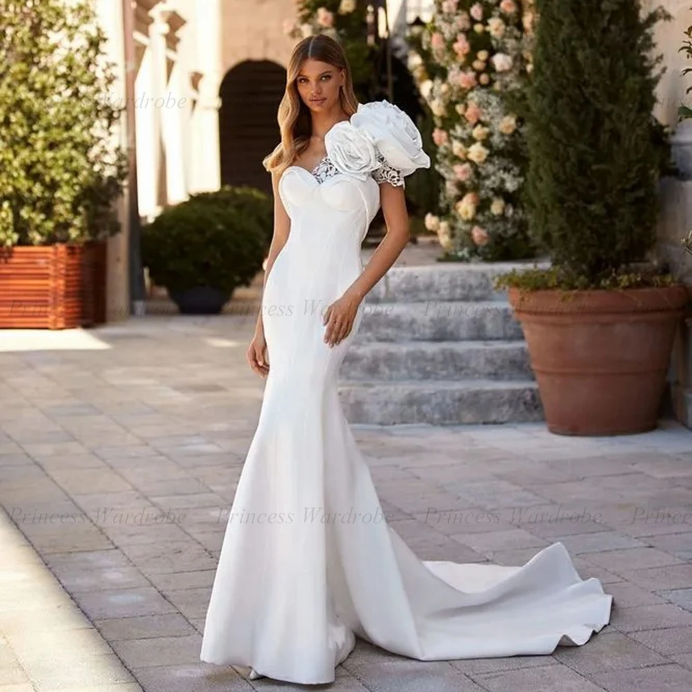 Lvory Mermaid Wedding Dresses Sweetheart Detachable Hand Made Rose Backless Jersey Lace Long Bride Gowns Vestido De Noiva
Lvory Mermaid Wedding Dresses Sweetheart Detachable Hand Made Rose Backless Jersey Lace Long Bride Gowns Vestido De Noiva