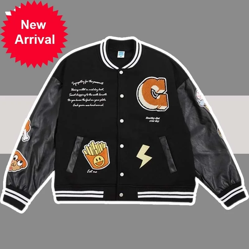 Куртка Varsity Мужская С Вышивкой Букв, бомбер из искусственной кожи в стиле хип-хоп, бейсбольная уличная одежда в стиле оверсайз
Куртка Varsity Мужская С Вышивкой Букв, бомбер из искусственной кожи в стиле хип-хоп, бейсбольная уличная одежда в стиле оверсайз