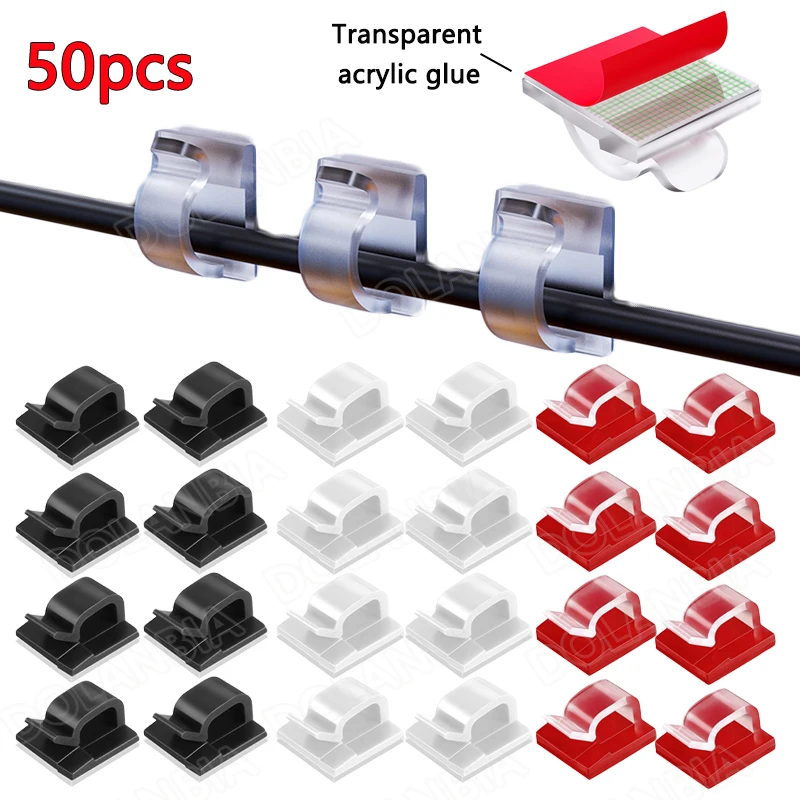 50 20 10 PCS Cable Organizer Clip Self Adhesive Cord Management Desktop Wall USB Cable Management Wire Winder Manager Desk Clamp
50 20 10 PCS Cable Organizer Clip Self Adhesive Cord Management Desktop Wall USB Cable Management Wire Winder Manager Desk Clamp