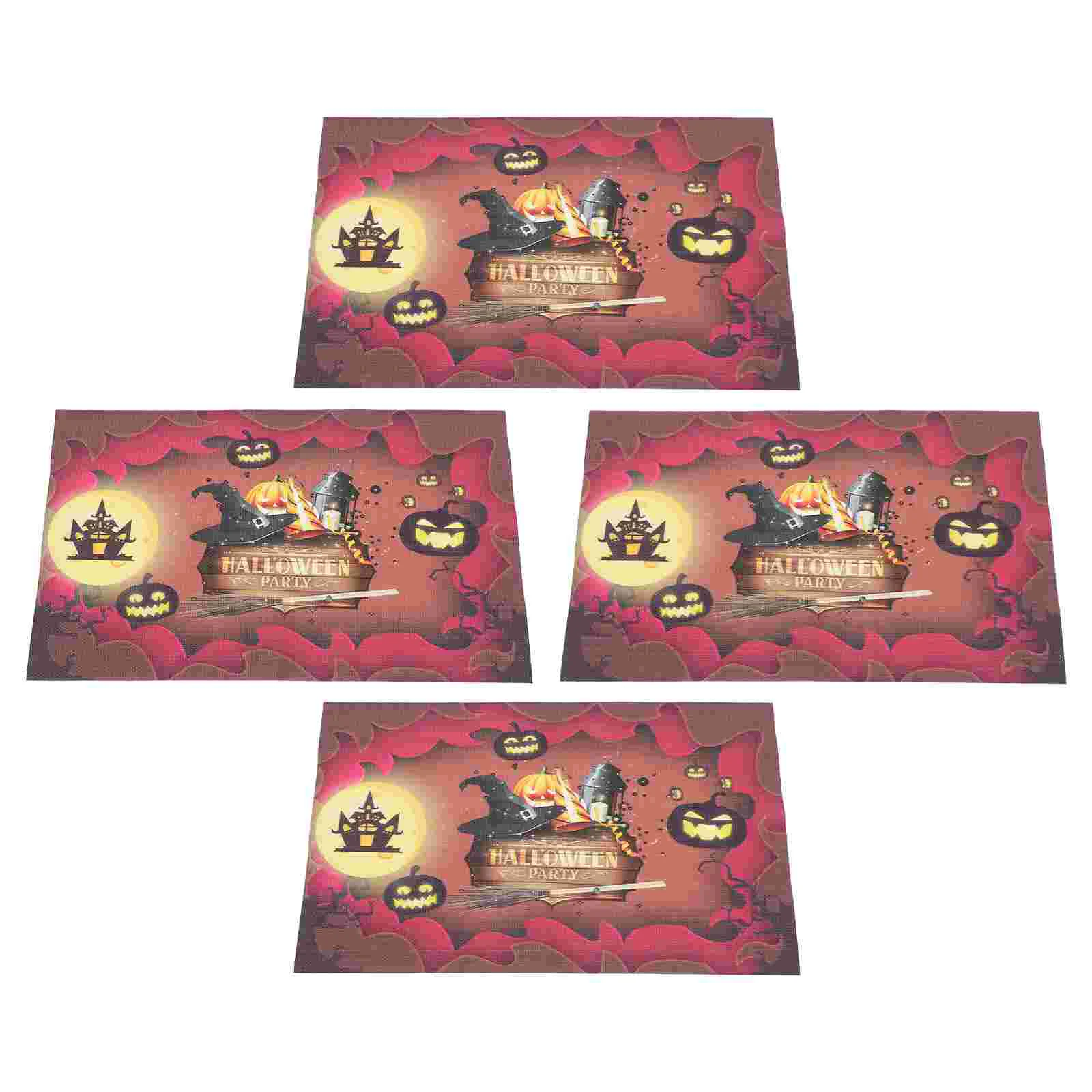 4Pcs Decorative Placemats Anti-Scald Table Mats PVC Placemats Non-slip Cutlery Cushions
4Pcs Decorative Placemats Anti-Scald Table Mats PVC Placemats Non-slip Cutlery Cushions