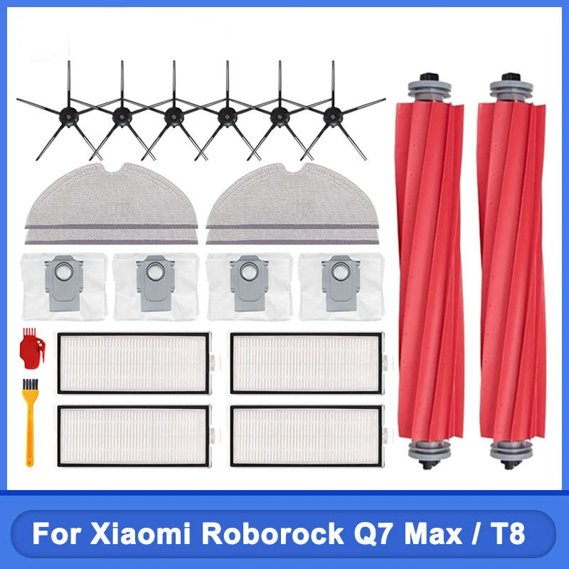 For Xiaomi Roborock Q7 Max Q7 Max+ Q7 Plus T8 Vacuum Cleaner Parts Accessories Main Side Brush Mops Cloths HEPA Filter Kit
For Xiaomi Roborock Q7 Max Q7 Max+ Q7 Plus T8 Vacuum Cleaner Parts Accessories Main Side Brush Mops Cloths HEPA Filter Kit