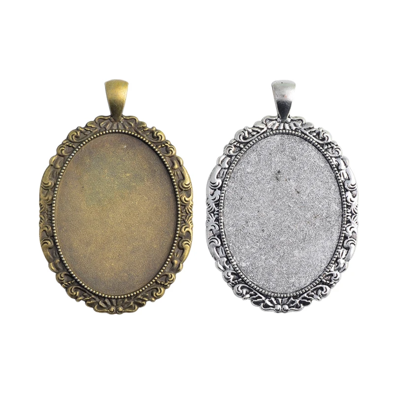 New Fashion 5pcs 30x40mm Inner Size Antique Silver Black and Bronze Plated Flowers Style Cabochon Base Setting Charms Pendant
New Fashion 5pcs 30x40mm Inner Size Antique Silver Black and Bronze Plated Flowers Style Cabochon Base Setting Charms Pendant