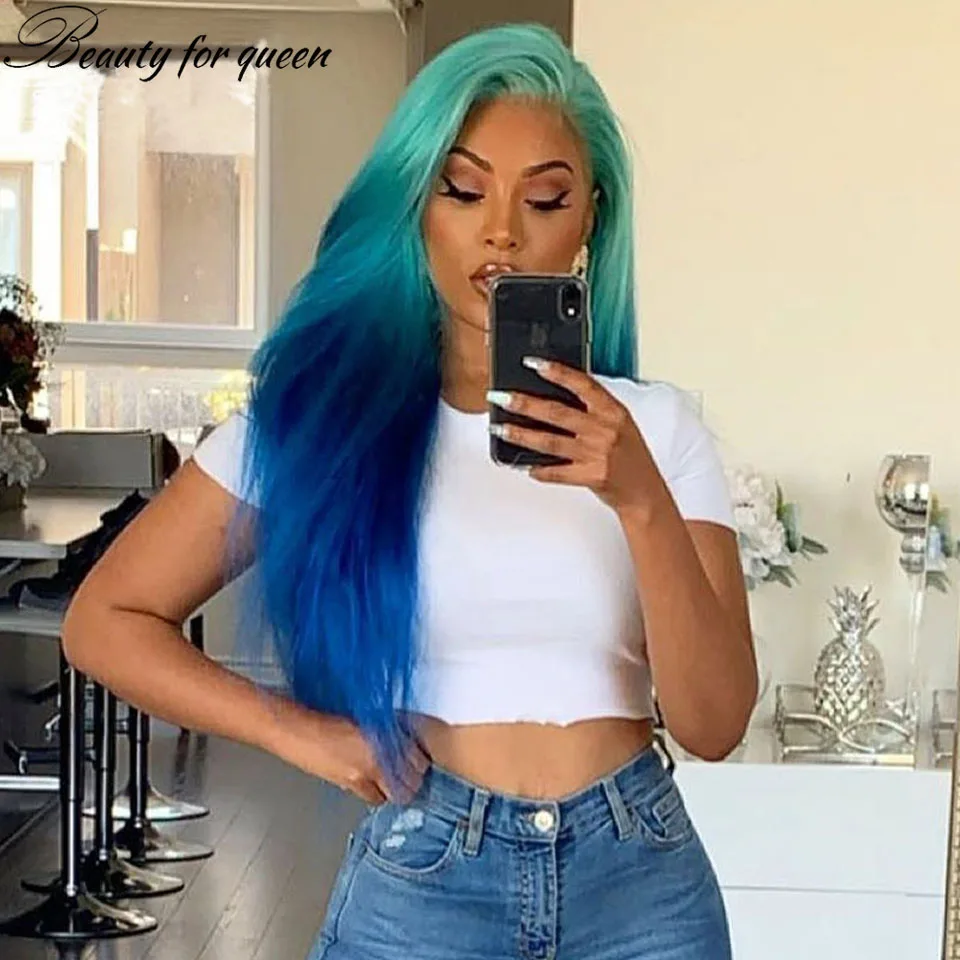 150% Density Straight Blue Lace Front Human Hair Wigs With Baby Hair For Women Pre Plucked 4x4 Closure Wigs Remy Hair wigs
150% Density Straight Blue Lace Front Human Hair Wigs With Baby Hair For Women Pre Plucked 4x4 Closure Wigs Remy Hair wigs