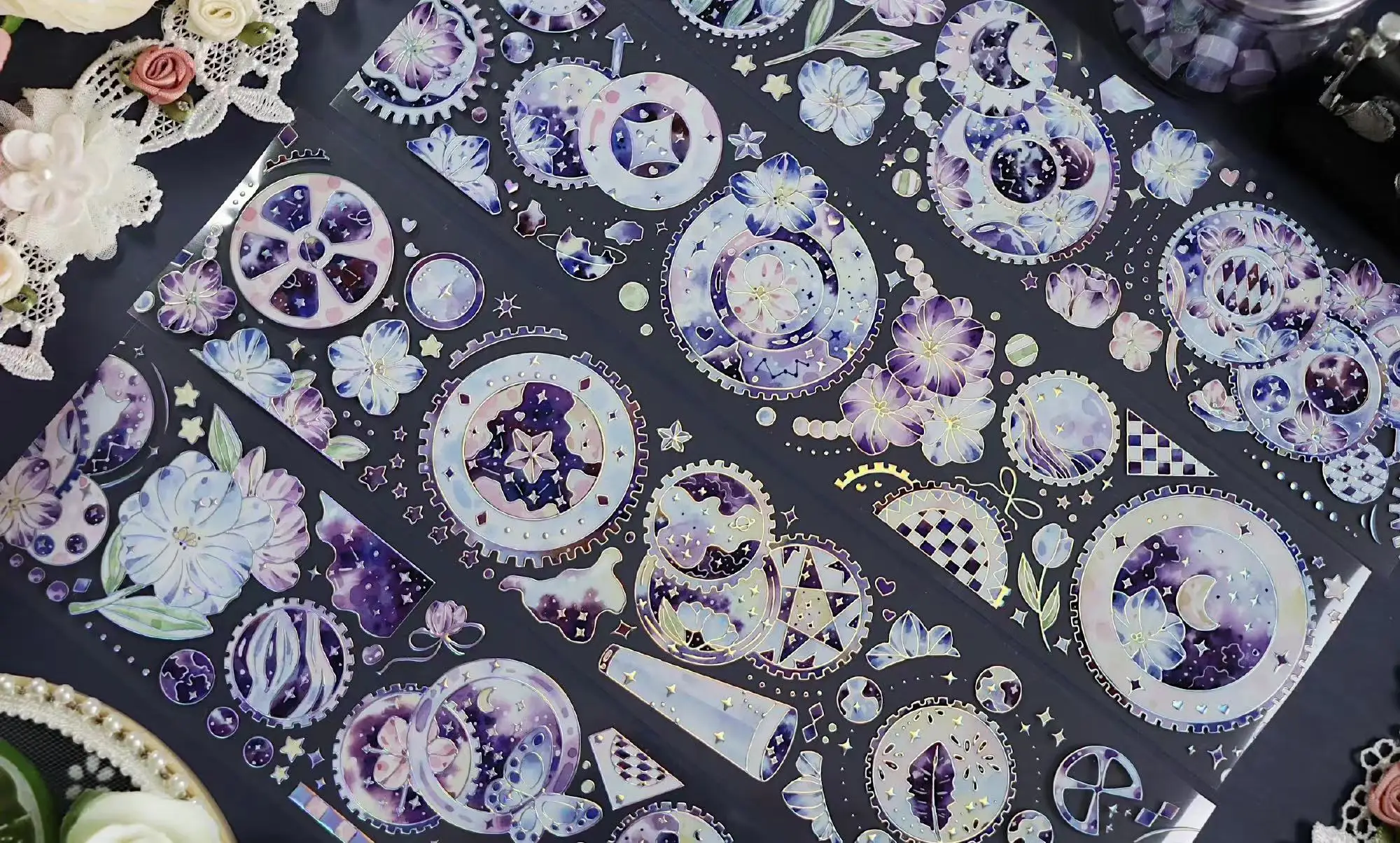 Vintage Streamer Gear Shiny Washi PET Tape for Card Making DIY Scrapbooking Plan Decorative Sticker
Vintage Streamer Gear Shiny Washi PET Tape for Card Making DIY Scrapbooking Plan Decorative Sticker