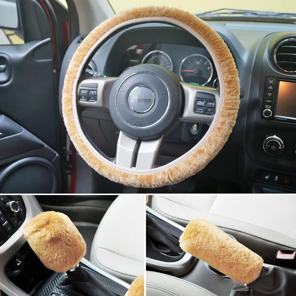 Universal Steering-Wheel Plush Car Steering Wheel Covers Hand Brake Cover Gear Cover Set Vehicle Accessories
Universal Steering-Wheel Plush Car Steering Wheel Covers Hand Brake Cover Gear Cover Set Vehicle Accessories