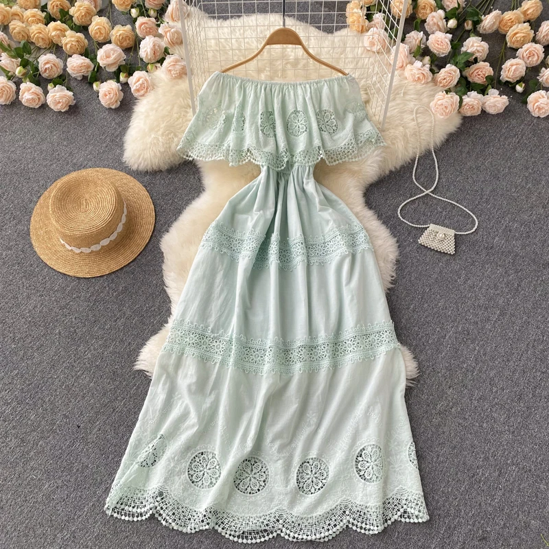 Длинное платье с вышивкой ZCWXM, летвечерние женское вечернее платье с открытыми плечами, элегантное приталенное Клубное платье-трапеция с эластичным поясом 
Длинное платье с вышивкой ZCWXM, летвечерние женское вечернее платье с открытыми плечами, элегантное приталенное Клубное платье-трапеция с эластичным поясом