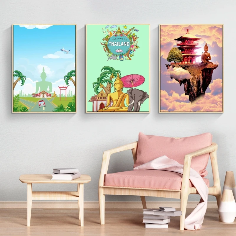 Canvas Posters Travel Thailand Buddah Wall Art Home Comics Pictures Hanging Decoration Paintings Decorative Living Room
Canvas Posters Travel Thailand Buddah Wall Art Home Comics Pictures Hanging Decoration Paintings Decorative Living Room