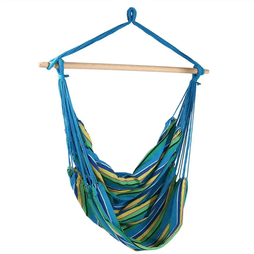 Jumbo Extra Large Hanging Rope Hammock Chair Swing for Backyard and Patio - 330 lb Capacity - Ocean Breeze
Jumbo Extra Large Hanging Rope Hammock Chair Swing for Backyard and Patio - 330 lb Capacity - Ocean Breeze