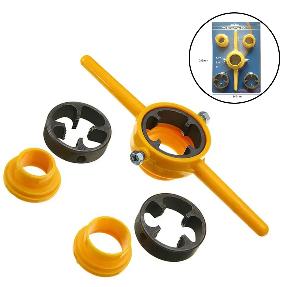 6pcs Manual Pipe Threader 1/2 3/4 1Inch Plumbing PVC Thread Tool Maker Screw Die For Pumps Pipes Die Plastic Pipe Thread Hand
6pcs Manual Pipe Threader 1/2 3/4 1Inch Plumbing PVC Thread Tool Maker Screw Die For Pumps Pipes Die Plastic Pipe Thread Hand