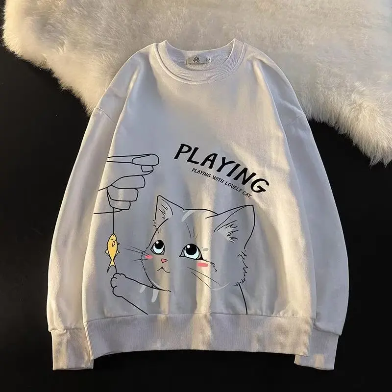Kawaii Cat Cartoon Pattern Woman's Sweatshirts Japanese Style Men Long Sleeve Pullovers 2022 Autumn Harajuku Baggy Hoodies Women
Kawaii Cat Cartoon Pattern Woman's Sweatshirts Japanese Style Men Long Sleeve Pullovers 2022 Autumn Harajuku Baggy Hoodies Women