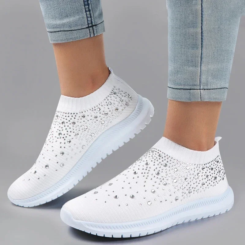 New Crystal Breathable Mesh Sneaker Shoes for Women Comfortable Soft Bottom Flats Non Slip Casual Shoes Woman
New Crystal Breathable Mesh Sneaker Shoes for Women Comfortable Soft Bottom Flats Non Slip Casual Shoes Woman