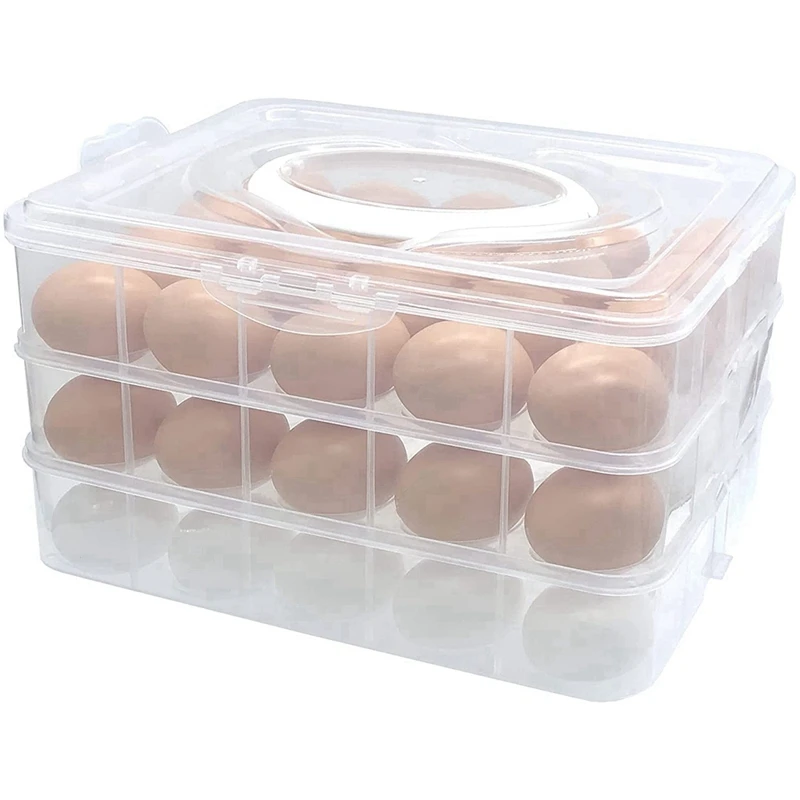 Egg Holder For Refrigerator,3-Layer Deviled Egg Containers With Lid,Deviled Egg Platter Carrier With Lid
Egg Holder For Refrigerator,3-Layer Deviled Egg Containers With Lid,Deviled Egg Platter Carrier With Lid
