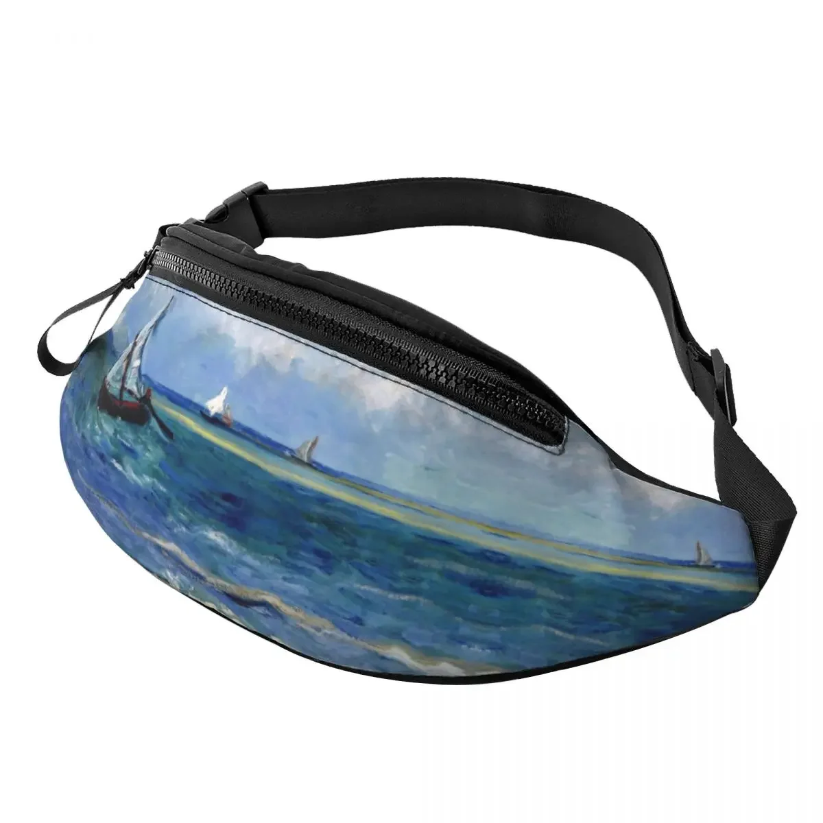 

Vincent Van Gogh Fanny Pack Women Men Beach at Scheveningen in Stormy Weather Crossbody Waist Bag for Camping Phone Money Pouch