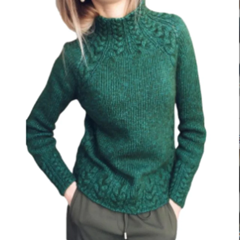 2022 New Women's Solid Color Sweater Hemp Pattern weaving Knit Shirt Half Turtleneck Slim Fit Pullover Temperament Elegant Sweet
2022 New Women's Solid Color Sweater Hemp Pattern weaving Knit Shirt Half Turtleneck Slim Fit Pullover Temperament Elegant Sweet