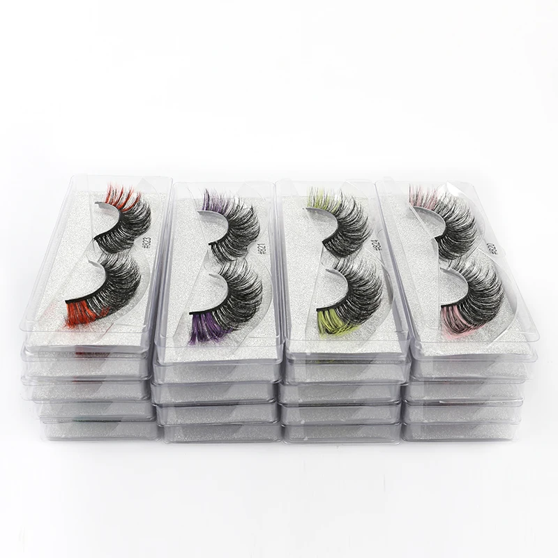 5/100 pcs color lashes wholesale 3D mink eye lashes natural fluffy colorful false eyelashes extension
5/100 pcs color lashes wholesale 3D mink eye lashes natural fluffy colorful false eyelashes extension