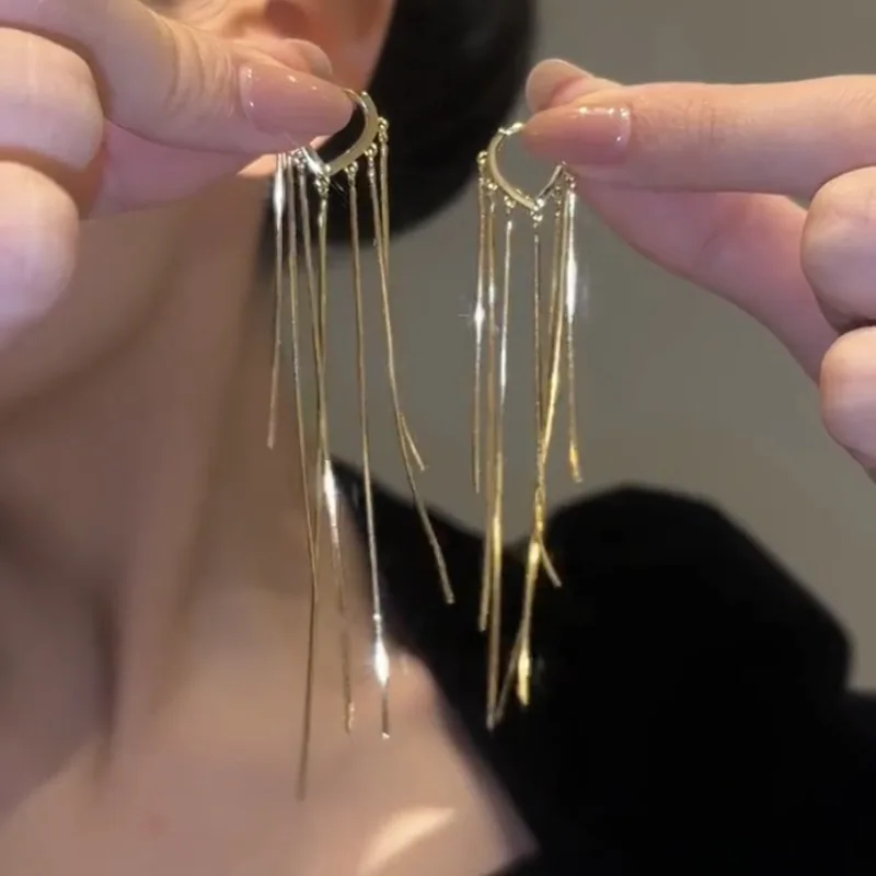 Fashion Gold Color Long Tassel Earrings Jewelry Vintage Metal Statement Fringe Earrings Charm Drop Dangle Heart Earing for Women
Fashion Gold Color Long Tassel Earrings Jewelry Vintage Metal Statement Fringe Earrings Charm Drop Dangle Heart Earing for Women