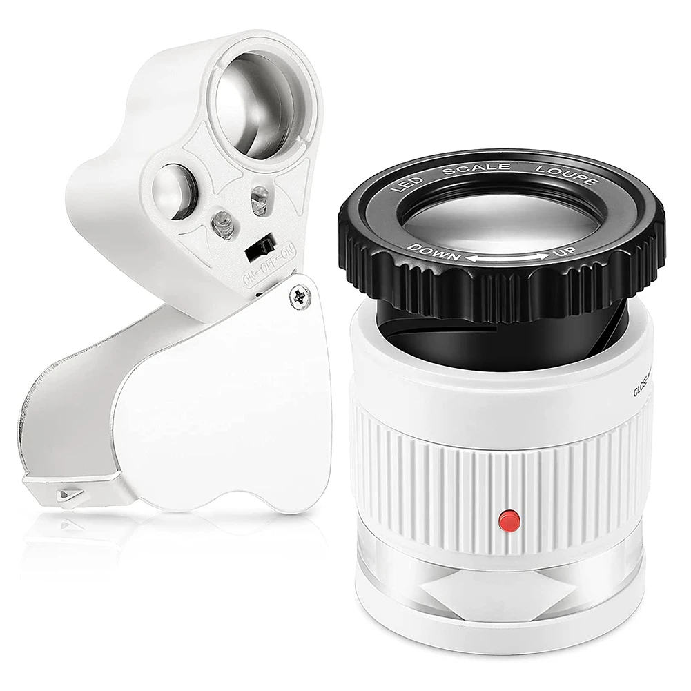 2Pcs Loupe Magnifier,30X 60X Illuminated Loupe Magnifier with LED Light Magnifying Glass Eye and 30X Loupe Magnifier B
2Pcs Loupe Magnifier,30X 60X Illuminated Loupe Magnifier with LED Light Magnifying Glass Eye and 30X Loupe Magnifier B