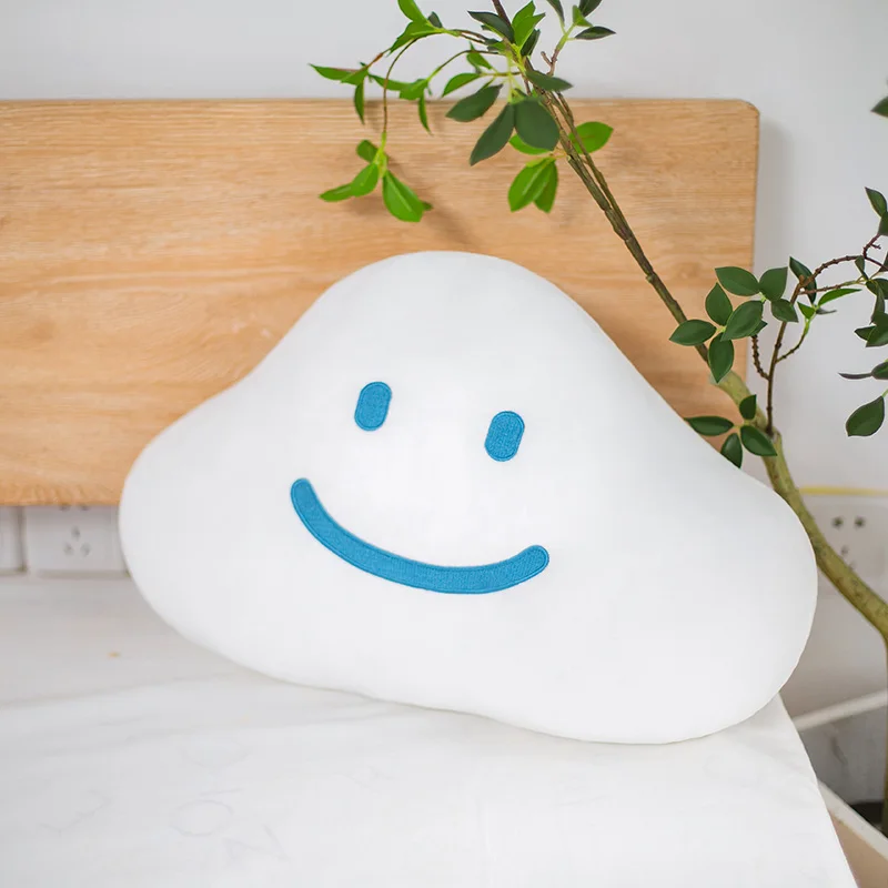 Новинка мультяшная мягкая плюшевая игрушка-подушка INS со смайликом и облаком