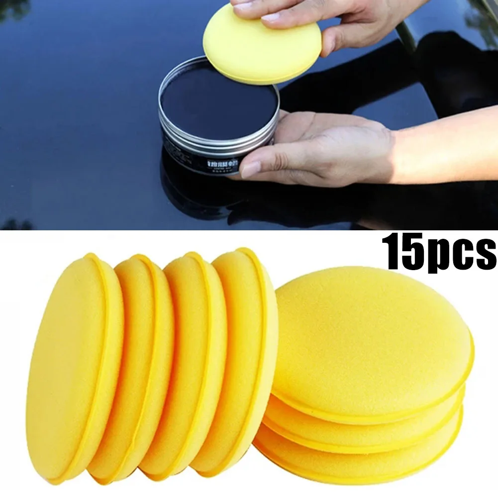15pcs Round Car Waxing Polish Foam Sponge Yellow Wax Applicator Cleaning Detailing Pads 10CM Universal Type
15pcs Round Car Waxing Polish Foam Sponge Yellow Wax Applicator Cleaning Detailing Pads 10CM Universal Type